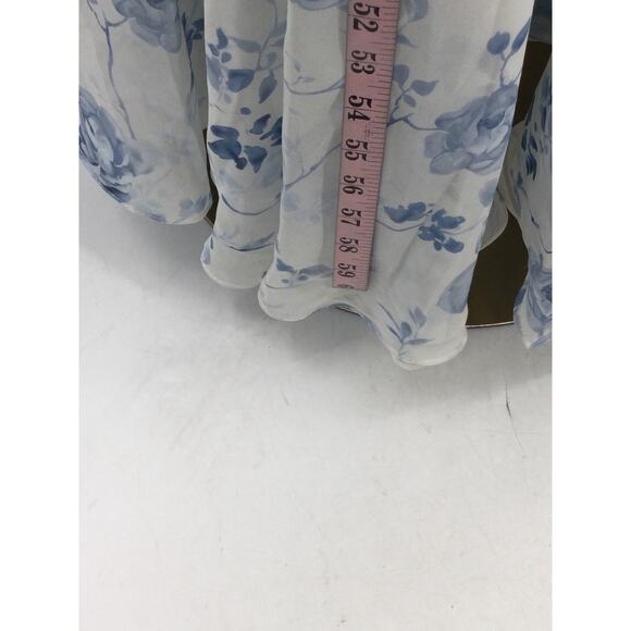 AW BRIDAL 4 S Blue Botanical Floral Petronilla formal party maxi dress NEW B147 - Picture 5 of 9